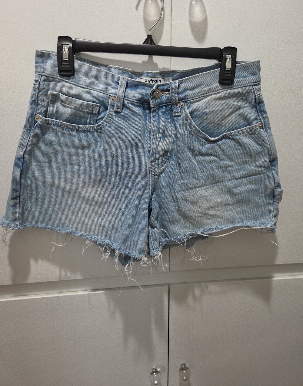 Light Wash Denim Cutoff Shorts